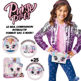 Peluche E-pets Purse Pets Chiot Arc-en-ciel