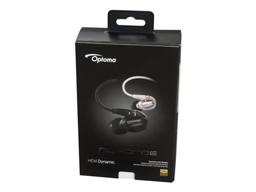 NuForce HEM Dynamic - In-ear hoofdtelefoons met micro - inwendig - met bekabeling - 3,5 mm-stekker - kristalwit