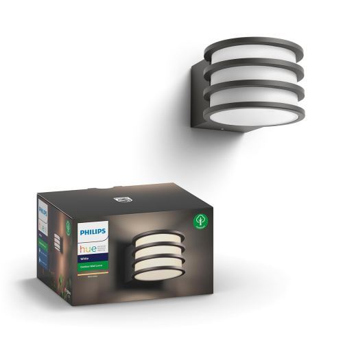 Applique murale extérieure Philips Hue Lucca Anthracite 9.5W