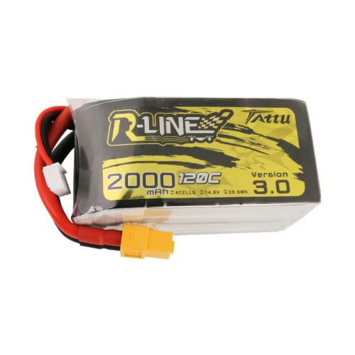 Tattu Batterie Lipo R-Line Version 3.0 2000mAh 14.8V 120C 4S1P Prise XT60