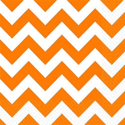 Amscan serviettes de table Waves 33 x 33 cm 20 pièces orange
