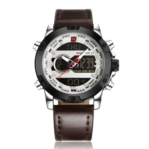 Quartz Sport Brun+Blanc Montre Homme