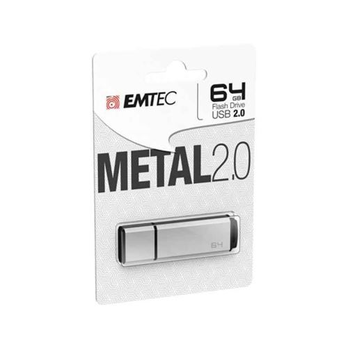 EMTEC C900 Metal 2.0 lecteur USB flash 64 Go Connecteur USB Type-A Argent