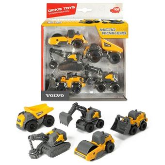 Coffret 5 véhicules de chantier Dickie Toys Volvo