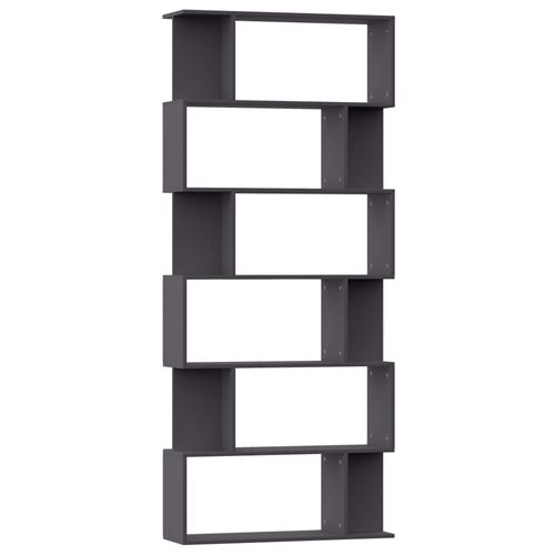 vidaXL Bibliothèque/Séparateur de pièce Gris 80x24x192 cm Aggloméré