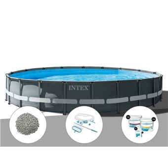 Kit Piscine Tubulaire Intex Ultra Xtr Frame Ronde 7 32 X 1 32 M 30 Kg De Zeolite Kit D Entretien Kit De Traitement Au Chlore Piscine Achat Prix Fnac