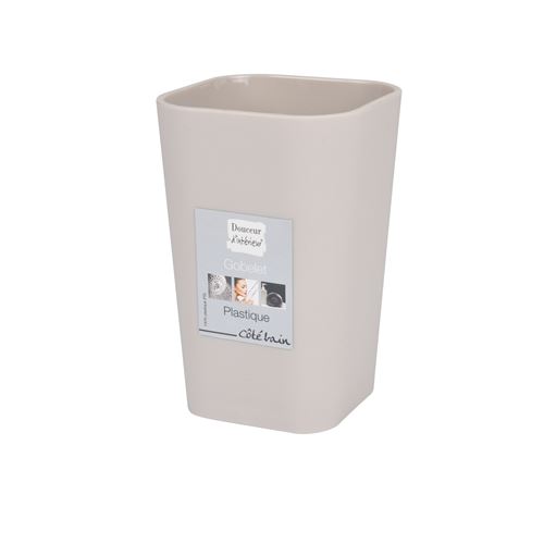 Gobelet effet soft touch douceur d'interieur theme vitamine Taupe