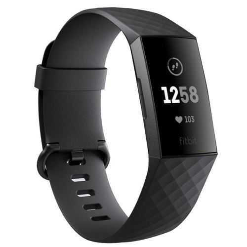 Non Communiqué Noir Bracelet Sport En Silicone Pour Fitbit Charge3 / Charge4 - (Taille S)