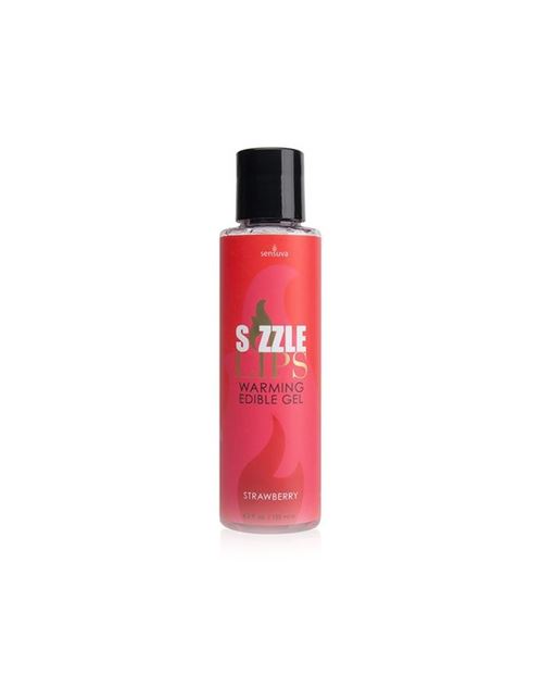 Gel chauffant comesible sizzle lipsfraise 125 ml sensuva 7303