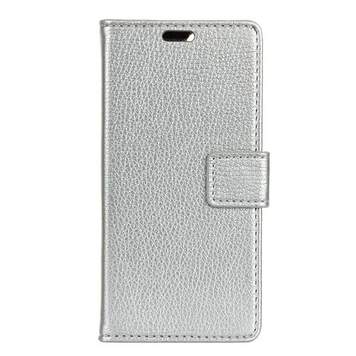 Etui en PU argent pour votre Samsung Galaxy A6s