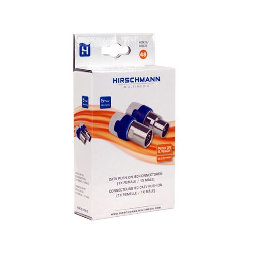 Hirschmann Multimedia KOK 5/KOS 5 - Kit de connecteurs RF - blindé - support 4K