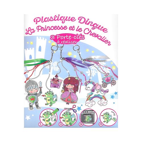 Loisirs Créatifs Enfants - Kit Plastique Dingue - La Princesse Et Le Chevalier