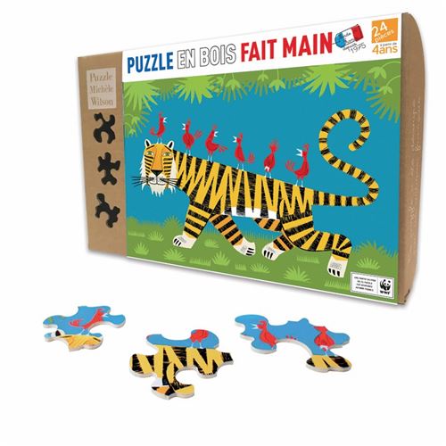 Puzzle 24 pièces LE TIGRE Puzzle Michele Wilson Multicolore