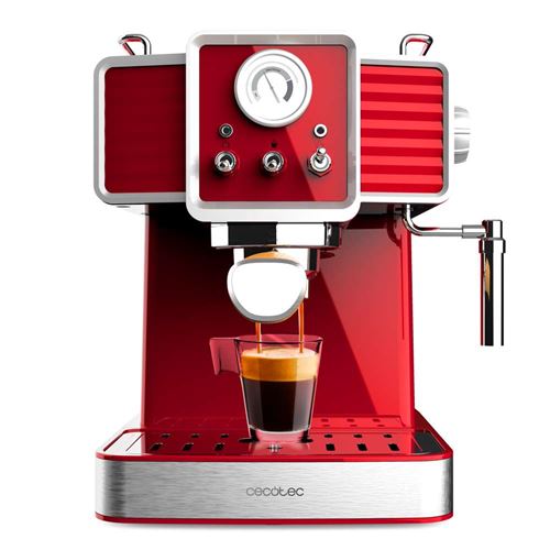 Non Communiqué Rouge Cecotec Cafetière Express Power Espresso 20 Tradizionale Light 1350 W, Technologie Forcearoma De 20 Bars, Vaporisateur