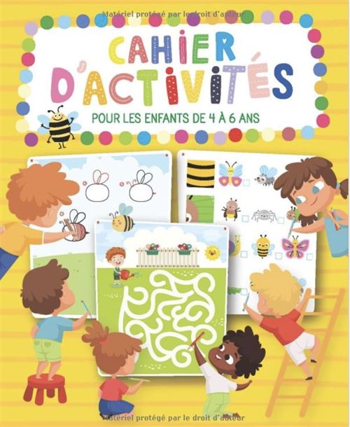 Cahier d'Activités Enfants 4-6 Ans - Jeux Exercices Éducatifs Ludiques - 72 Pages Format A4