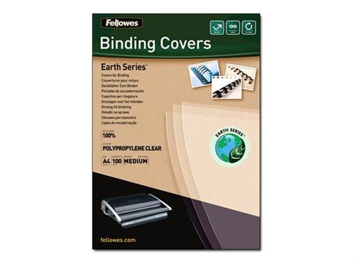 Fellowes Earth Series 100% Recycled - A4 (210 x 297 mm) - 200 micromètres - transparent - 100 unités couverture à reliure polypropylène