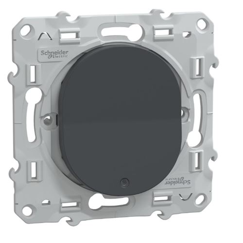 Schneider Electric - Interrupteur va-et-vient lumineux 10AX anthracite - Ovalis - Schneider