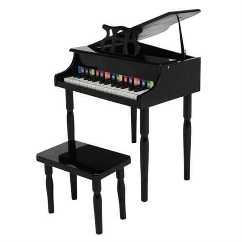 Piano à Queue Électronique Wafenso, 30 Touches, avec Pupitre, Clavier Électronique pour les Enfants (49*50.5*48.5cm)-Noir
