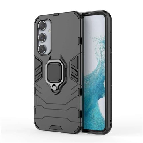 Coque pour Samsung Galaxy A35 5G - housse etui rigide anti choc + verre trempe - NOIR - htdmobiles