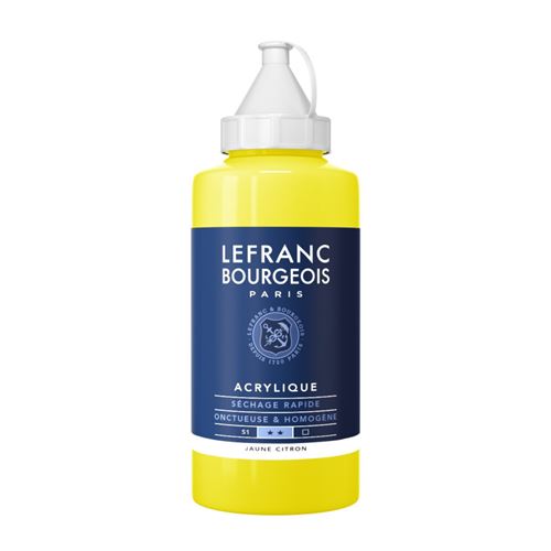 Peinture Acrylique en bidon jaune citron 750ml - Lefranc & Bourgeois