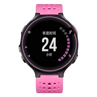 Bracelet en silicone trous ronds bicolores pour Garmin Forerunner 220 230 235 620 630 Noir Rose Montre connectee Achat prix fnac