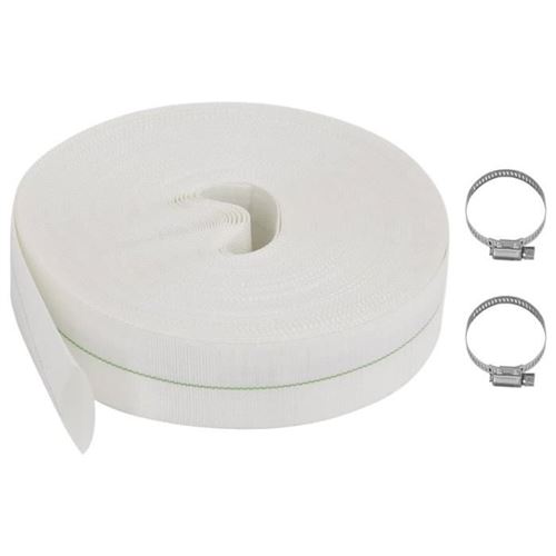 Non Communiqué Blanc Vidaxl Tuyau Plat 25 M 1,5" Pe 151804