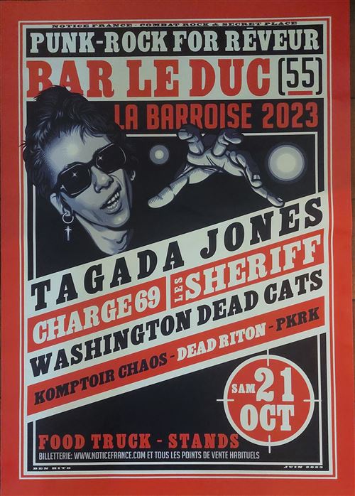 Affiche - Punk-Rock For Réveur - Tagada Jones - Whasington Dead Cats - 70x100cm