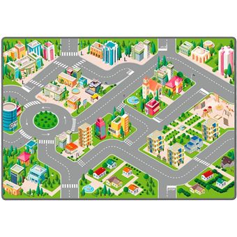 Tapis Circuit Voiture Pour Enfants - Urbain Pliable, 3 Tailles | Pour Chambre Et Salle De Jeu, éducatif Et Amusant