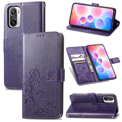 MPFRANCE Housse pour Xiaomi Redmi Note 10 Pro Max Violet [Fleur de Lys]