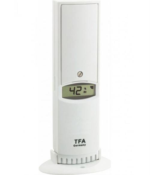 Montre Mixte TFA Émetteur thermohygro professionnel WEATHERHUB 30.3312.02 blanc