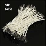 Mèches Fabrication Bougie Lot 600 Mèches Bougies Coton Cire 2,6 Cm Avec Support Métal - Idéal Bricolage DIY Bougies Parfumées