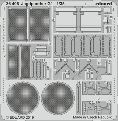 Jagdpanther G1 For Meng - 1:35e - Eduard Accessories