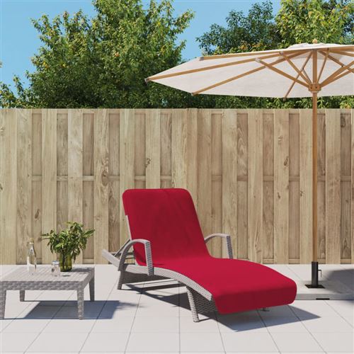 vidaXL Serviettes de plage 2 pcs bordeaux 75x200 cm tissu 400 GSM