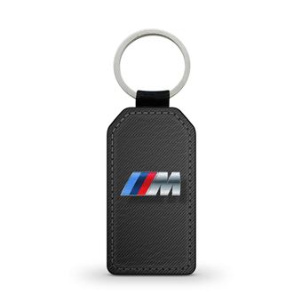 Porte-clé BMW M carbon LOGO REF 8 Noir en Simili Cuir Coque en