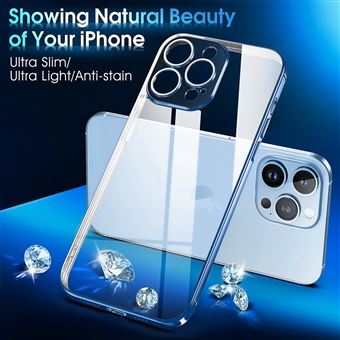 Coque Silicone Transparente + 2 Protections Verre Trempé Pour IPhone 15 Pro Max - Neuf