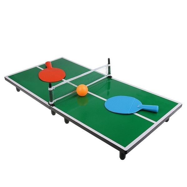 Mini-table de tennis de table, kit, bleu sur