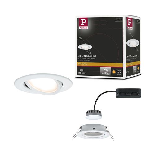Kit encastr&eacute; Premium Coin Slim 1x6W 51mm Blanc