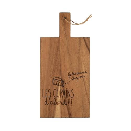 Planche à découper rectangulaire - Les copains d'abord - - Derrière La Porte - Marron - Bois