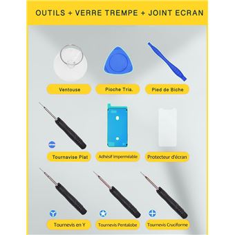 Écran LCD Complet Pour IPhone 11 Noir + Kit Outils + Verre Trempé + Coque - Neuf