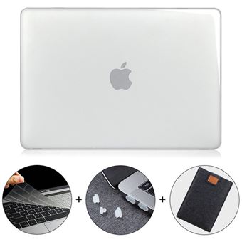 Coque rigide intégrale transparente protection pour Apple MacBook Air 13 M1  (A2337) / MacBook Air 13 2020 2019 2018 (A1932 / A2179) cover case crystal  shell 13,3 pouces - Xeptio