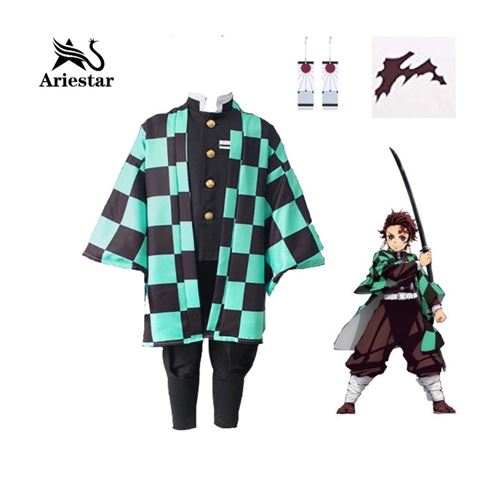 Ensemble déguisement garçon adulte Ariestar® costume Demon Slayer Kimetsu no Yaiba Kamado Tanjirou taille L cosplay anime Halloween