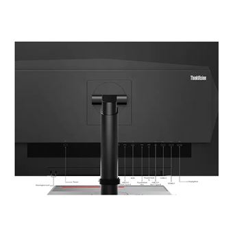 Lenovo ThinkVision P27u-20 - Écran LED - 27" - 3840 x 2160 4K @ 60 Hz - IPS - 450 cd/m² - 1000:1 - 4 ms - Thunderbolt 4, 2xHDMI, DisplayPort - haut-parleurs - noir corbeau