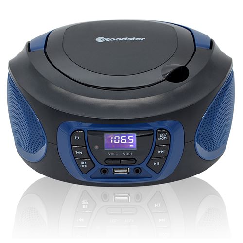 Radio CD portable Roadstar CDR-365U/BL avec lecteur MP3 USB et tuner FM numérique, noir et bleu - Image 3