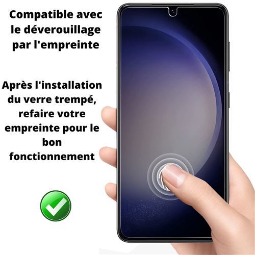 Protection écran En Verre Trempé Noir Complet Pour Samsung Galaxy S23, S22, S21, S20 Ultra - Neuf
