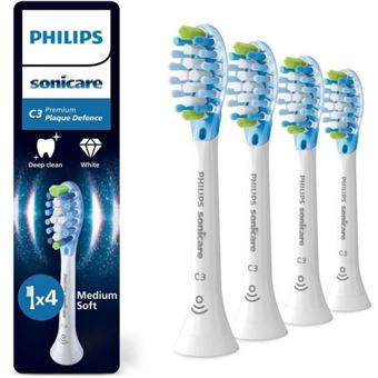 Lot de 4 tetes de brosse  PHILIPS  HX9044 87  C3 white - 1