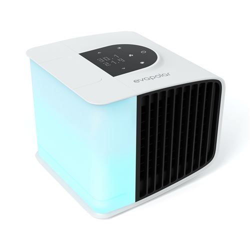 Refroidisseur d’air Evapolar evaSMART Portable Silencieux Contrôlé par Appli, LED d'Ambiance Colorée, Blanc