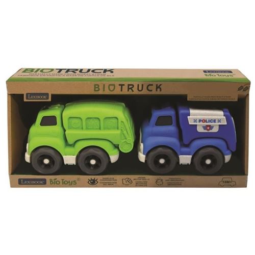 Pack de camions GM - Voiture de Police et véhicule de recyclage 18 cm