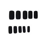 Faux Ongles Longs Carrés - Noir Mat - Avec Adhésifs - Marque Glam Up