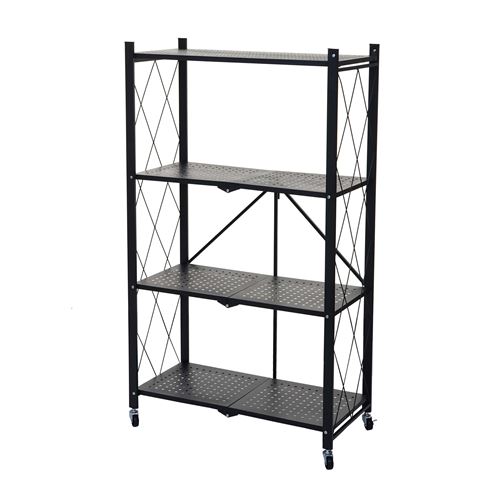 Non Communiqué Noir Étagère Mendler Hwc-J85 Pliable Acier 4 Niveaux - Image 1