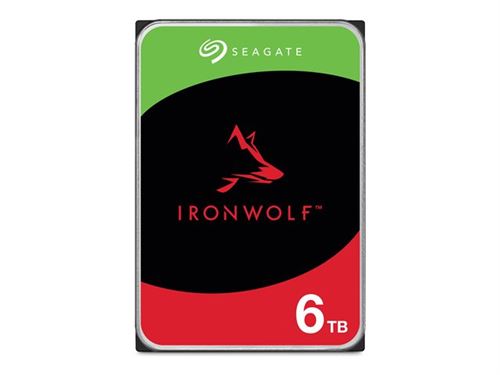 Seagate Ironwolf St6000Vn006 - Disque Dur - 6To - Interne - 3.5" - Sata 6Gb/S - Mémoire Tampon : 256 Mo - Avec 3 Ans De Seagate Rescue Data Recovery